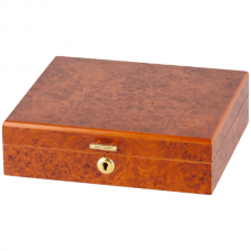 Cigarrhumidor med burlträfinish