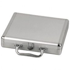 Resehumidor aluminiumlook/Diacut-dekor – 12 cigarrer