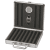Resehumidor aluminiumlook/Diacut-dekor – 12 cigarrer