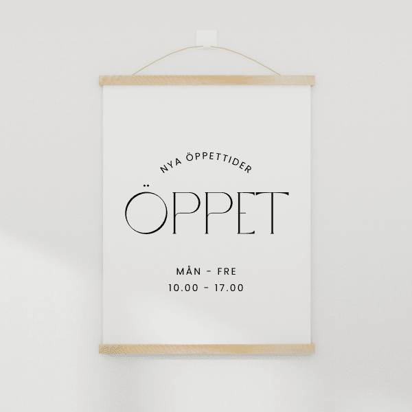 Nya öppettider i butiken