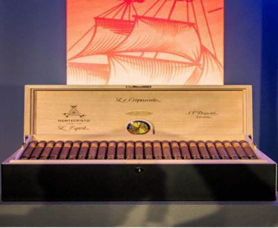 Montecristo L'Esprit Le Crépuscule 50p med humidor öppen