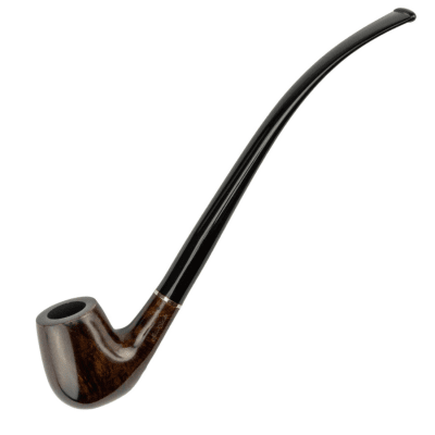 Jwan Claude Kyrkvärdspipa böjd brun, ca 27 cm akryl m. med påse