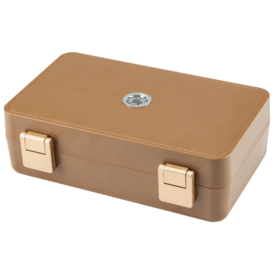 PASSATORE Cigarrfodral i Akryl Retro Brun – Hygrometer för 10–15 Cigarrer