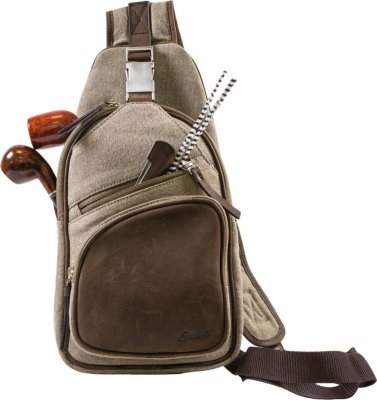 Passatore Pipe & Cigar body bag Brown/sand