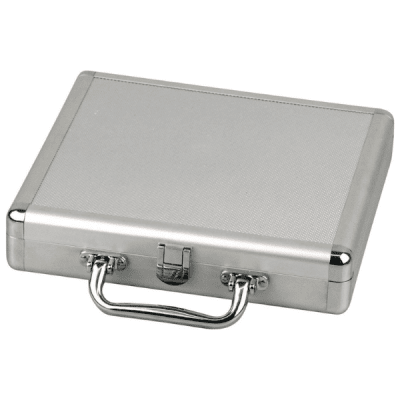 Resehumidor aluminiumlook/Diacut-dekor – 12 cigarrer