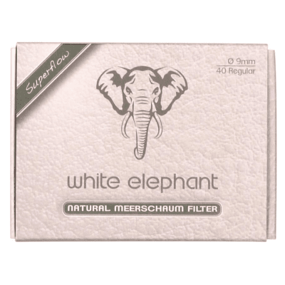 White Elephant Natural Meerschaum filter 9mm 40.st 
